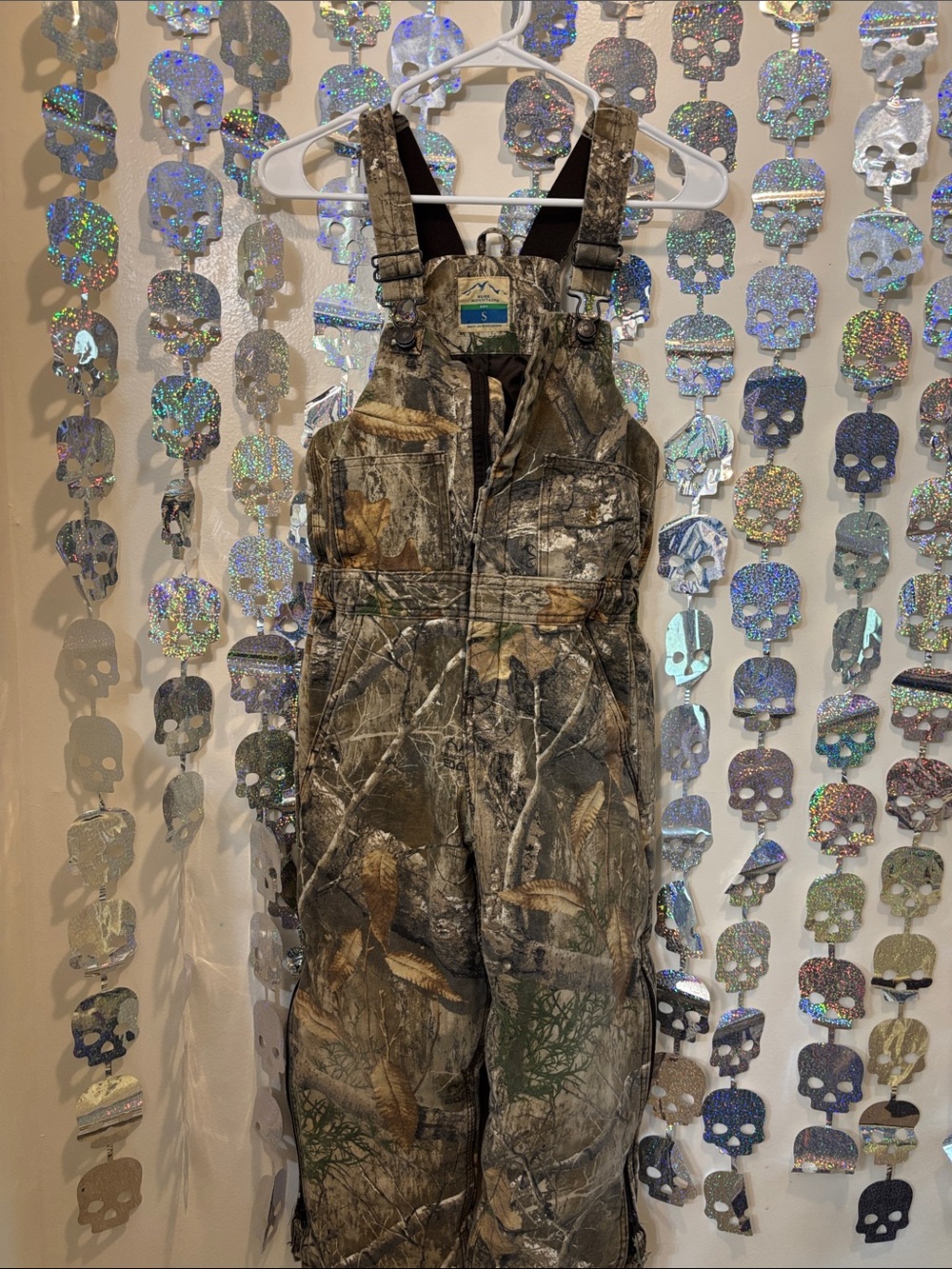 Kids Camouflage Insulated Bib Overalls - Realtree-Style Brown/Green Camo